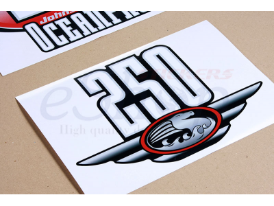 Johnson 250 Hp Ocean Pro Two Stroke 1992 2000 Red set | Eshop Stickers