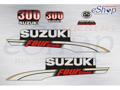 Decal Set SUZUKI DF 300 For cowling 61400-98Y60-0EP 98Y33-0EP Reproduct.Stickers 