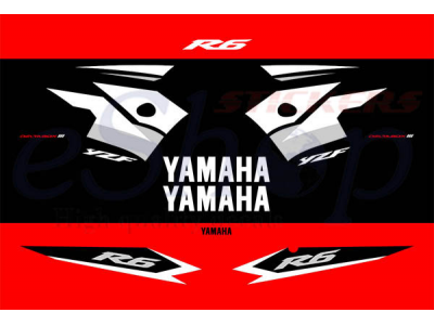 YZF R6 2003 Red Black set Eshop Stickers
