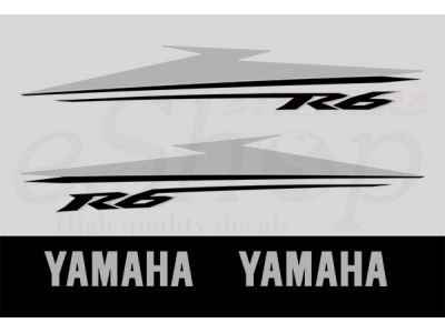 Yamaha YZF R6 2007 noir autocollants