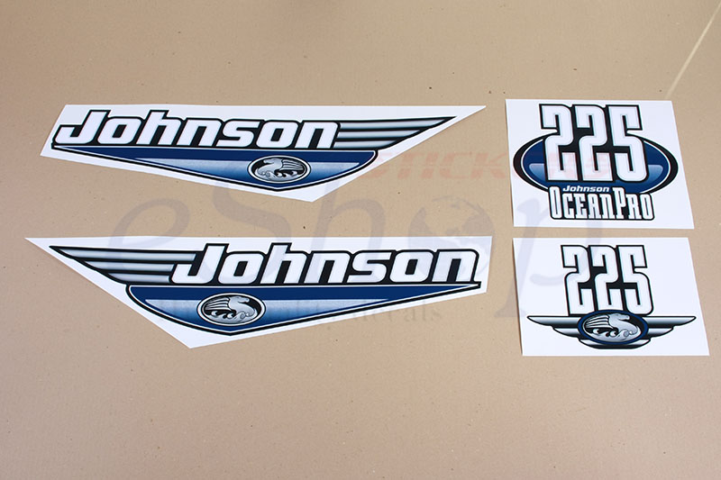 Johnson 225 Hp Ocean Pro Two Stroke 1992 2000 Blue set | Eshop Stickers